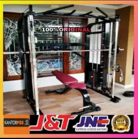 Alat Fitness - Smith Machine Cablecrossover + Bangku Pabrik.