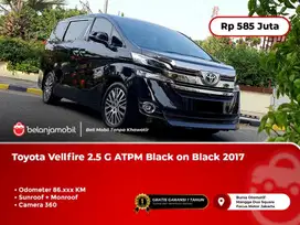 [SUNROOF] Toyota Vellfire 2.5 G ATPM Black on Black 2017/2018