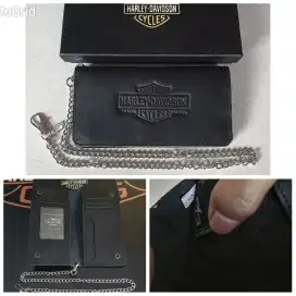 Dompet original harley davidson made in china & rantai mantap