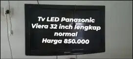 Tv bekas LED 32 inch analog merk panasonic viera