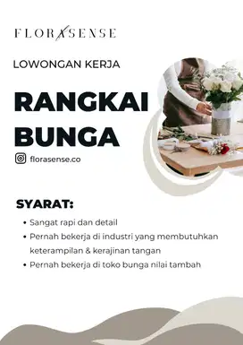 LOWONGAN RANGKAI BUNGA - SURABAYA