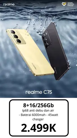 Realem c75 8/128 garansi resmi