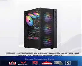 PC GAMING i3 12100, RX 2060 8GB Super 256Bit, 32GB RAM DDR4