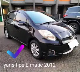 Dijual Toyota Yaris tipe E AT 2012