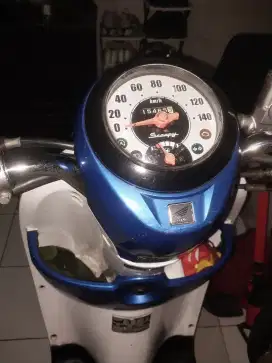 Scoopy 2016 fi putih biru  seger