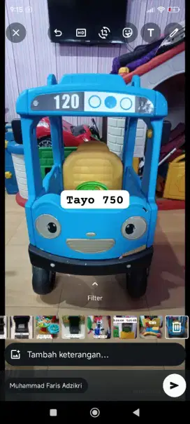 Mobil tayo mainan anak premium