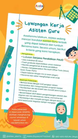 Asisten Guru Montessori PAUD TK