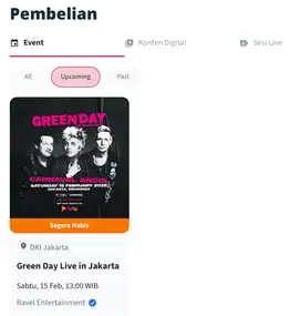 Tiket Konser Greenday Green Day Live In Jakarta Cat 2B