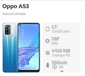 Oppo A53 4/128 Minusan Nett 550rb Pass. Lok.Grand Kota Bintang