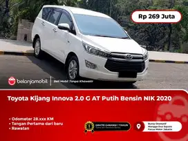 [LOW KM] Toyota Kijang Innova 2.0 G AT Putih Bensin 2020/2021