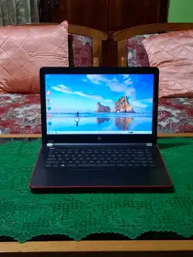 LAPTOP HP 14 AMD A4-9120, RAM 4GB, SSD 256GB, BATRE OK SIAP LEMBUR