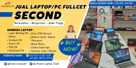 Jual Laptop/PC fullcet second berkualitas dan bergaransi hanya disini