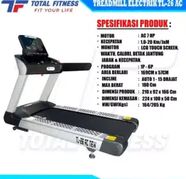 BIG ELECTRIC TREADMILL 6 HP MOTOR AC TL-26 AC NEW