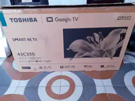 TV LED ANDROID TOSHIBA 43 GOOGLE TV UHD 4K DIGITAL KONDISI NORMAL