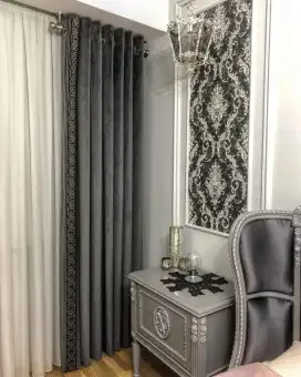 Jual tirai jendela gordyn hordeng gorden wallpaper dinding rollblind v