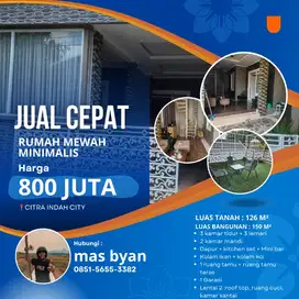 JUAL CEPAT RUMAH MEWAH MINIMALIS