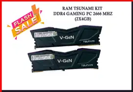 RAM DDR4 V-GEN TSUNAMI 8GB 2666MHz CL16 (2x4GB) Gaming Overclock