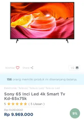 SONY GOOGLE TV 4K 65 INCI