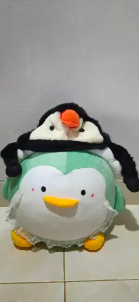 Topi boneka karakter pinguin/topi bulu karakter pinguin