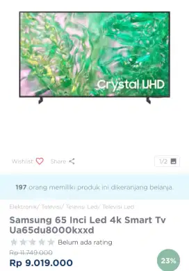 SAMSUNG SMART TV 4K 65 INCI