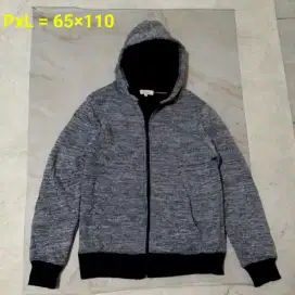 Hoodie zipper full sherpa sampai lengan size M