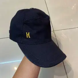 Hermes denim cap hat topi