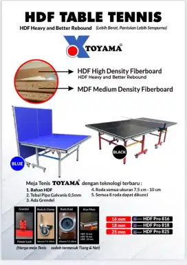 Meja Tenis Meja Pingpong Toyama 16mm