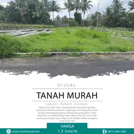 Jual Tanah Murah Di Pakem Cocok Untuk Villa, Suasana Sejuk & Nyaman