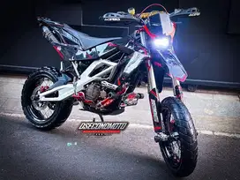 KLX 250 FULL MODIF FRAME  SXV PART BRANDED SUPERMOTO