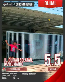 Dijual Rumah Eksklusif  Jl Durian Banyumanik Semarang