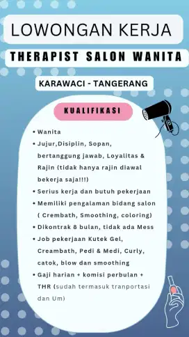 Lowongan Salon Wanita