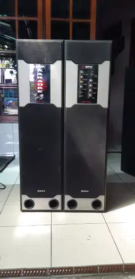 Speaker aktif karaoke GPX 8 inchi, bluetooth, tinggi 1 mtr