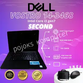 LAPTOP i3 Gen 7 DELL VOSTRO 14-3468 Second Noteboook