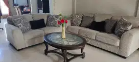 Satu set sofa tamu dg 5 kursi