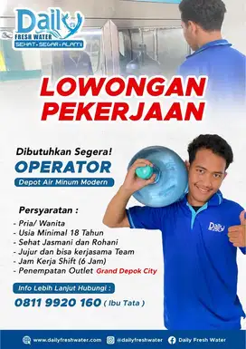 Operator Air Minum Paruh Waktu