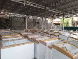 Dijual atau Disewakan freezer kaca sleding 360lt ready banyak mulus