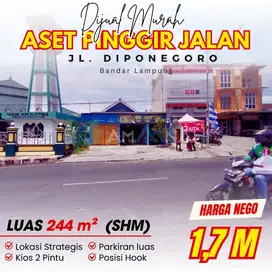 ASET PINGGIR JALAN PROTOKOL DIPONEGORO TELUK DIJUAL MURAH BONUS RUKO