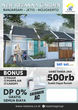 JUAL RUMAH MURAH ANGSURAN RINGAN DI PINGGIR KOTA MOJOKERTO