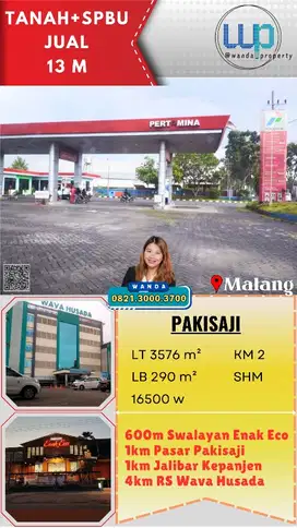 Dijual Tanah Bonus SPBU Aktif di Pakisaji Malang