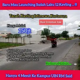 Tanah Murah Kartasura, Baru Buka Langsung Laku 12 Kavling.