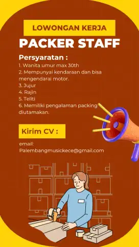 Lowongan Kerja untuk Bagian Packer Staff