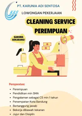 DIBUTUHKAN CLEANING SERVICE PEREMPUAN