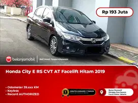 [ LOW KM 39KM ] Honda City E RS CVT AT Facelift Hitam 2019/2020