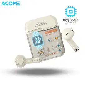 Headset Acome AT06 True Wireless Earphones - Creamy White