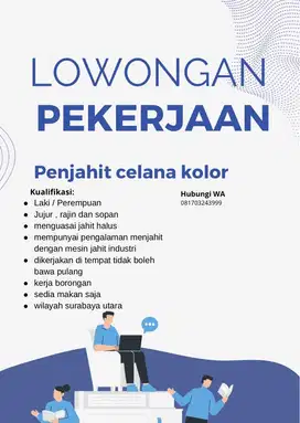 Lowongan Penjahit Celana Kolor