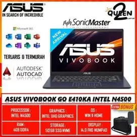 LAPTOP MURAH ASUS VIVOBOOK GO E410KA INTEL N4500 4GB 64GB WINDOWS 11