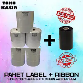 Paket Stiker Label + Ribbon Barcode !!!