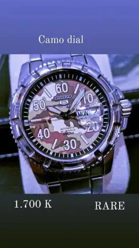 Seiko military dial camo langka lengkap