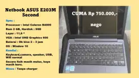 Netbook Asus E203M Second