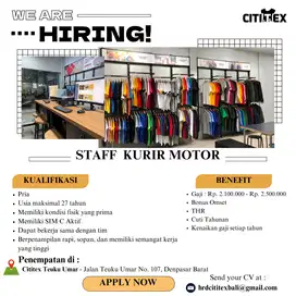 Lowongan Staff Kurir Motor